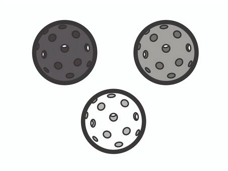 ピックルボール用ボール（屋内・３色）03 ピックルボール,ボール,スポーツ,スポーツ用品,セット,アイコン,マーク,シンプルのイラスト素材