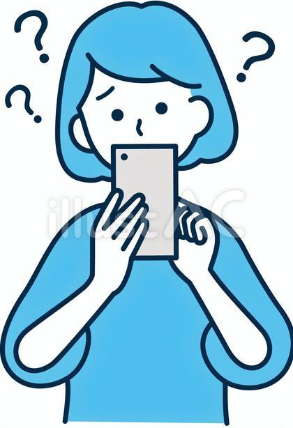 困った表情でスマホを見る女性 なぜ?