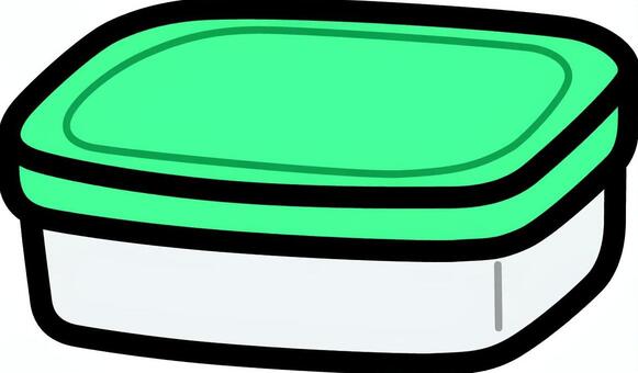 緑のタッパーです。 プラスチック,容器,シンプル,保存,密閉,ボックス,フードコンテナ,キッチン,小物,収納のイラスト素材