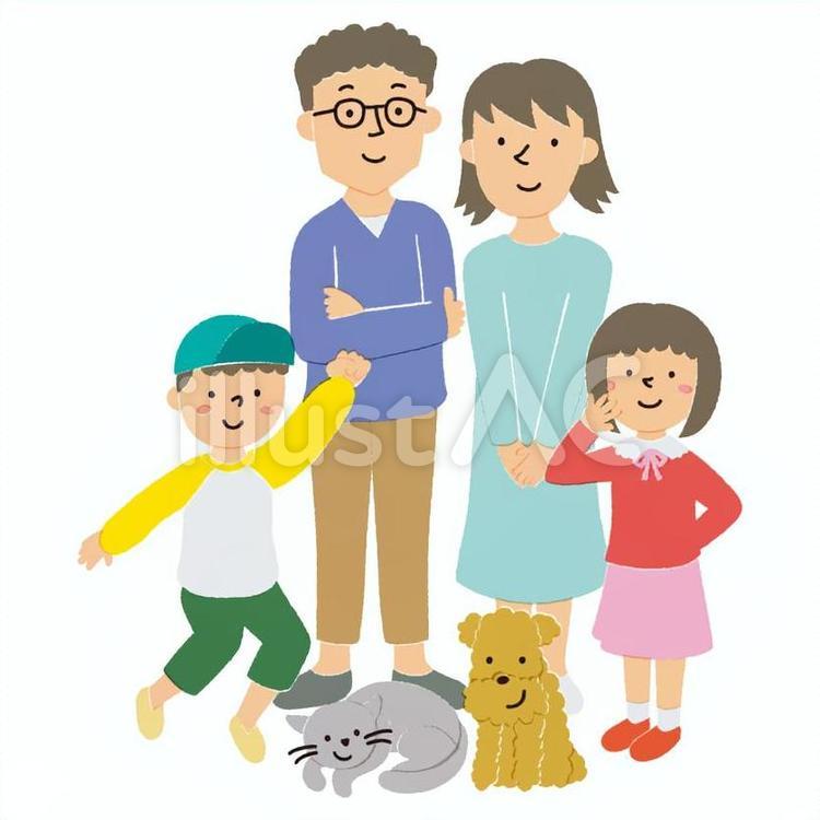 家族 家族,親子,夫婦のイラスト素材