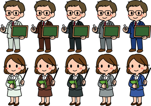 男女の先生です。 授業,先生,シンプル,教師,学び,勉強,指導,学習,説明,学ぶのイラスト素材