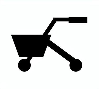歩行器（シルエット） 歩行器,シルバーカー,介護,介護用品,高齢者,生活,自立,ケア,健康,リハビリ器具のイラスト素材