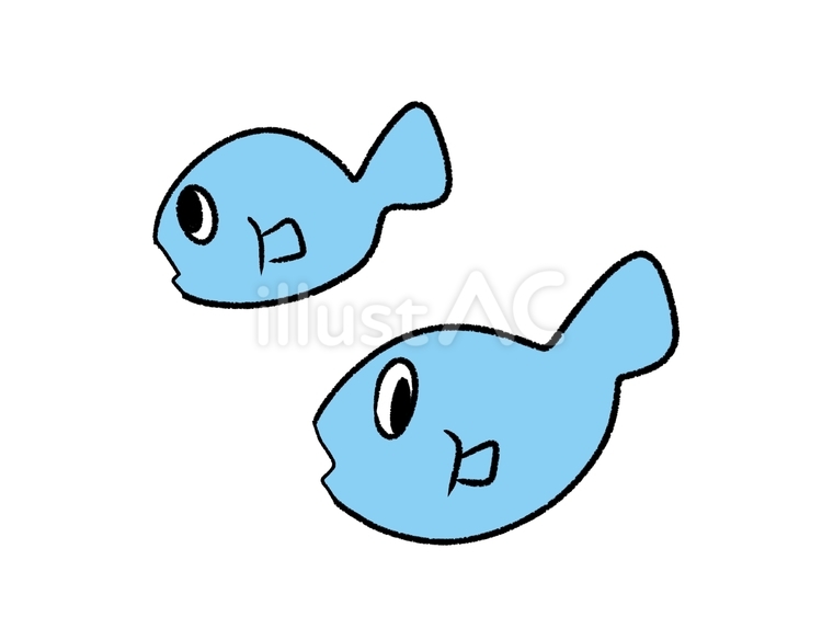手描きの魚 魚,さかな,手描きのイラスト素材