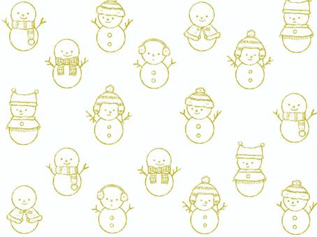 Illustration, snowman, snow, scarf, 