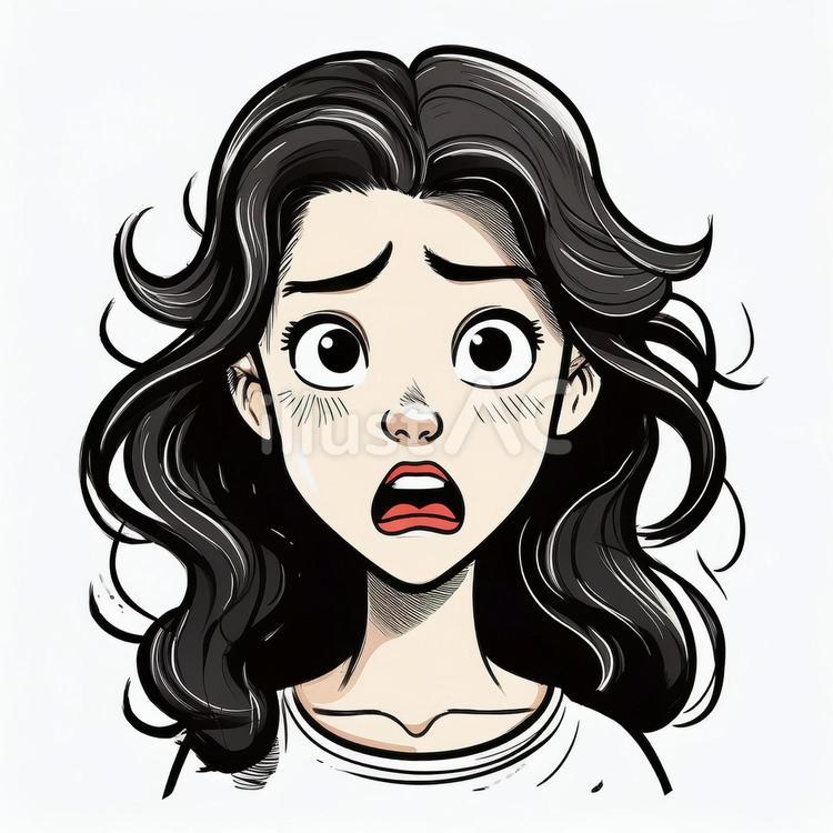 がっかりする女性 女性,がっかり,落胆のイラスト素材