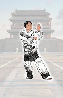 太極拳イラスト肘底捶 太極拳,スポーツ,中国,武術,カンフーのイラスト素材