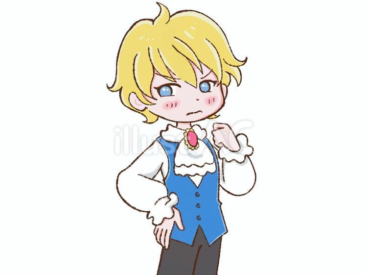 照れる令息 照れる,ツンデレ,赤面のイラスト素材