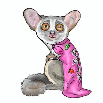 ショウガラゴ ショウガラゴ,霊長類,動物,服,ユニークのイラスト素材