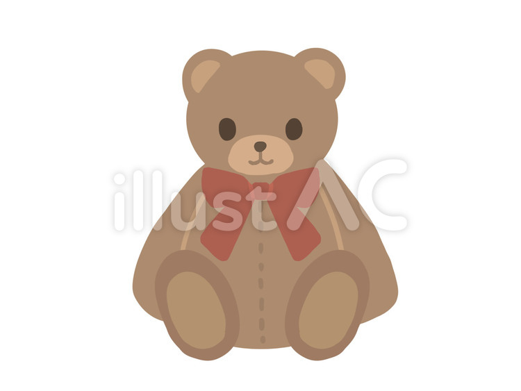 クマのぬいぐるみ　アイコン ぬいぐるみ,熊,テディベアのイラスト素材