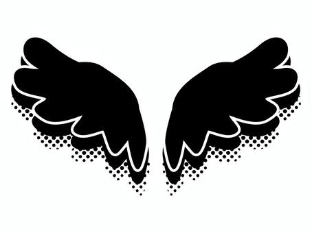 Illustration, wing, feathers, black, JPG, PNG and AI