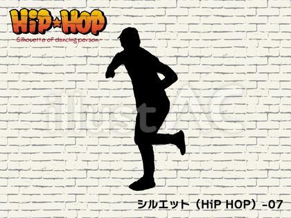 ヒップホップダンスのシルエット単品-07