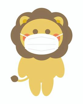 Non-woven mask lion whole body, , JPG, PNG and AI