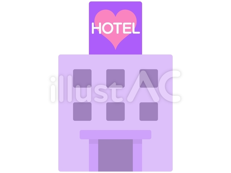 Illustration material of the building exterior of a love hotel, JPG and PNG Illustration material of the building exterior of a love hotel, love hotel, hotel, building, JPG and PNG