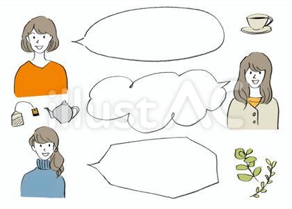 吹き出し 女性