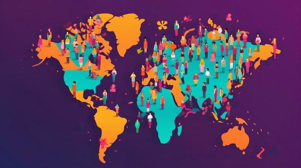 世界地図とネットワーク