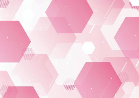 ピンク色の六角形のビジネス背景素材