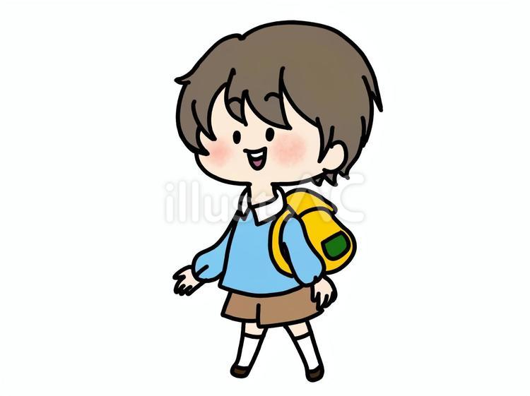 遠足に行く男の子 男の子,遠足,リュックサックのイラスト素材