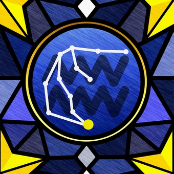 シームレスな色鉛筆風で水瓶座　ｐ 水瓶座,みずがめ座,星座,星,占い,運勢,色鉛筆画,手描き風,色鉛筆,にじみのイラスト素材