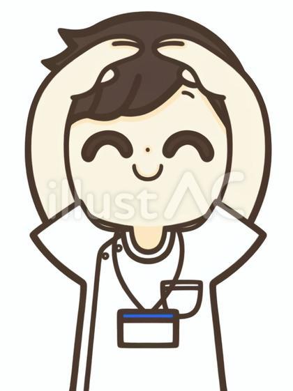 手で○を作る 男性の看護師