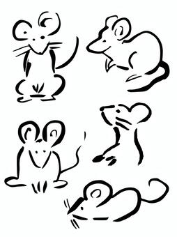 Mouse Illustration 10, , JPG, PNG and AI