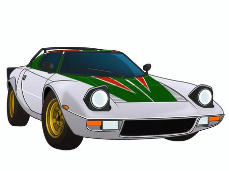 スポーツカー6 スポーツカー,車,白,スタイリッシュ,スポーティ,カッコイイ,爽快,走行,運転,自動車のイラスト素材