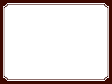 クラシック枠フレーム茶 枠,フレーム,赤茶色,ブラウン,背景,白,シンプル,クラシック,囲み,フォーマルのイラスト素材