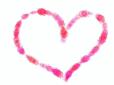 水彩のハートフレーム