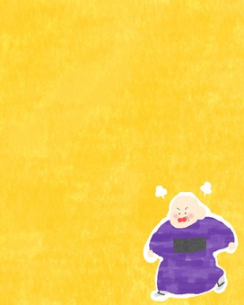 怒ったお坊さん♪ 怒る,不機嫌,不満,不服,文句,和尚さん,お坊さん,坊主,おじいさん,人のイラスト素材