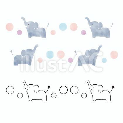象と丸 ライン