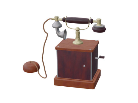 古いレトロな電話機 電話,電話機,レトロ,大正,明治,古い,骨董品,古物,昭和初期,通話のイラスト素材