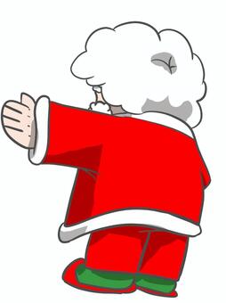 着替え中のサンタクロース サンタクロース,クリスマス,着替え中,準備中,シンプル,ワンポイントのイラスト素材