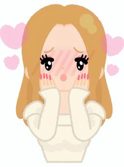 Illustration, gal, miss caba, heart, 