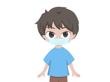 Boy with a mask, infection, prevention, mask, JPG and PNG