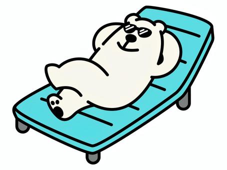 Polar bear relaxing on the beach, JPG, PNG and EPS Polar bear relaxing on the beach, summer, polar bear, beach, JPG, PNG and EPS