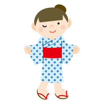 girl, girl, yukata, summer, JPG, PNG and EPS