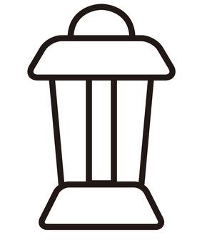 アウトドアキャンプランタン線画アイコン5 ランタン,led,キャンプ,アウトドア,線画,アイコン,照明,防災,災害,非常時のイラスト素材