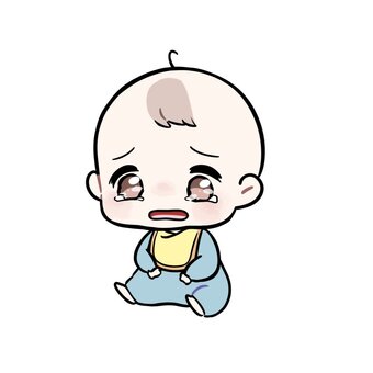 涙目で訴える赤ちゃん 人,人物,赤ちゃん,baby,赤ん坊,子供,赤子,乳児,幼子,全身のイラスト素材