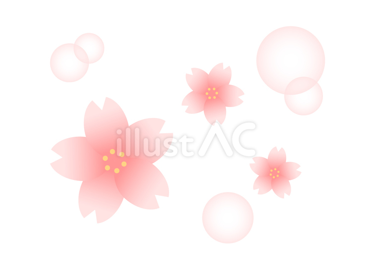 ふんわり桜のイラスト01 広告,チラシ,バナーのイラスト素材
