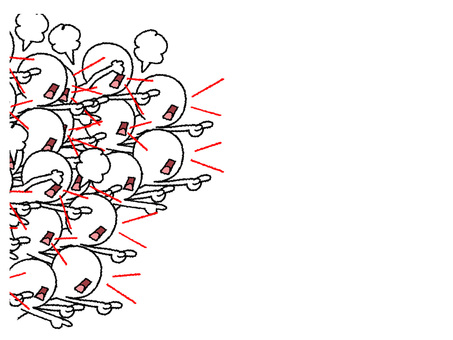 怒るシルエット シルエット,反発,注意,怒る,激怒,抗議,指差し,正義,リアクション,団体のイラスト素材