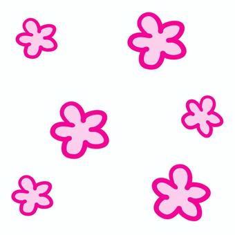 手描きの花