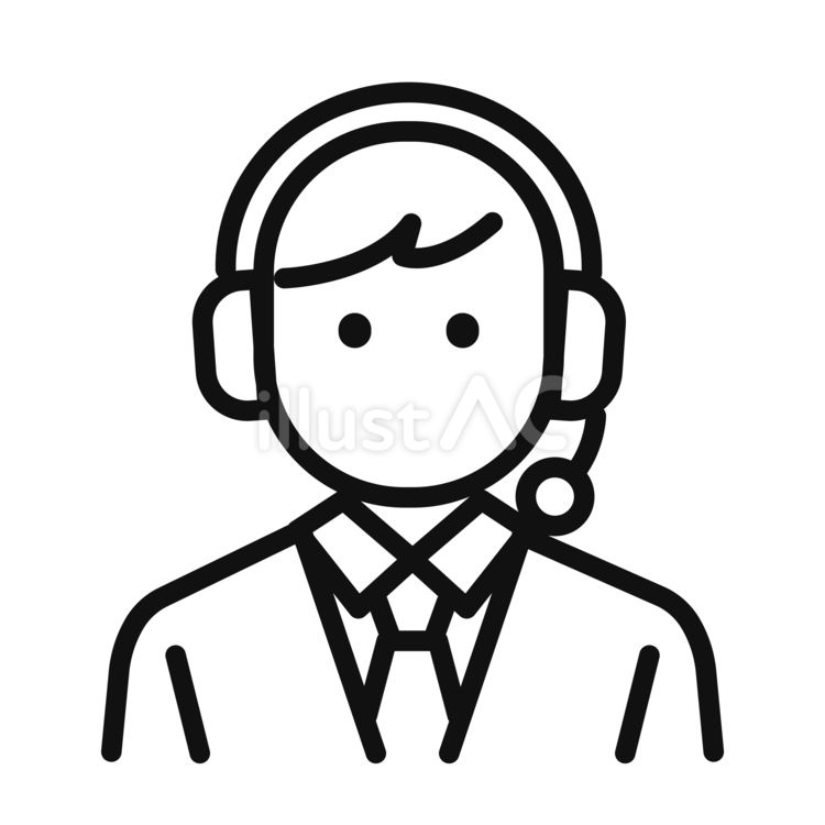 男性オペレーターのアイコン 人物,ビジネス,人のイラスト素材