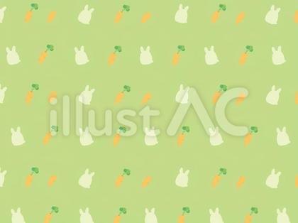 うさぎとにんじんの背景_黄緑2