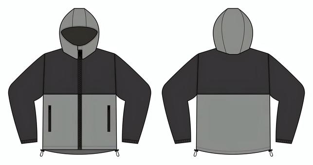 シェルパーカ・ウィンドブレーカーイラスト パーカー,ウィンドブレーカー,シェルパーカー,アウトドア,上着,アクティブ,テンプレート,アパレル,フード,防寒着のイラスト素材