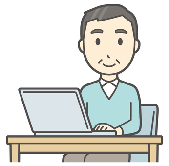  ニット中年男性-525-バスト