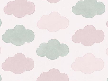 389.背景 雲,パターン,背景,パステル,パステルカラー,かわいい,柔らかい,シンプル,北欧風,空のイラスト素材