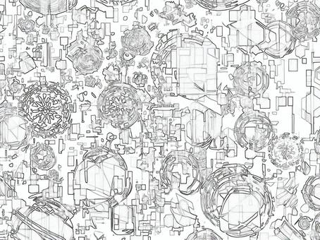 鉛筆画風なグラフィックアートの壁紙素材 背景,壁紙,鉛筆画,グラフィック,アート,線画,模様,シンプル,白黒,オシャレのイラスト素材