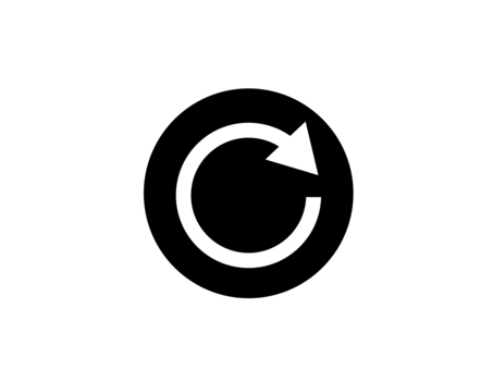 リロードアイコン黒のイラストです。 リロード,アイコン,黒,アップデート,リピート,再生,回転,再起動,循環,サイクルのイラスト素材