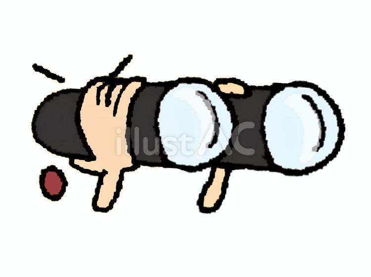 双眼鏡を覗くシルエット 双眼鏡を覗くシルエット 双眼鏡,見る,監視のイラスト素材