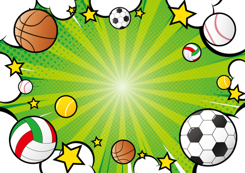 ポップでかっこいいスポーツのイメージ素材 ポップでかっこいいスポーツのイメージ素材 スポーツ,サッカー,野球のイラスト素材