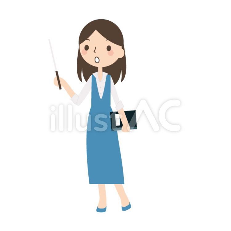 先生 人物,女性,全身のイラスト素材